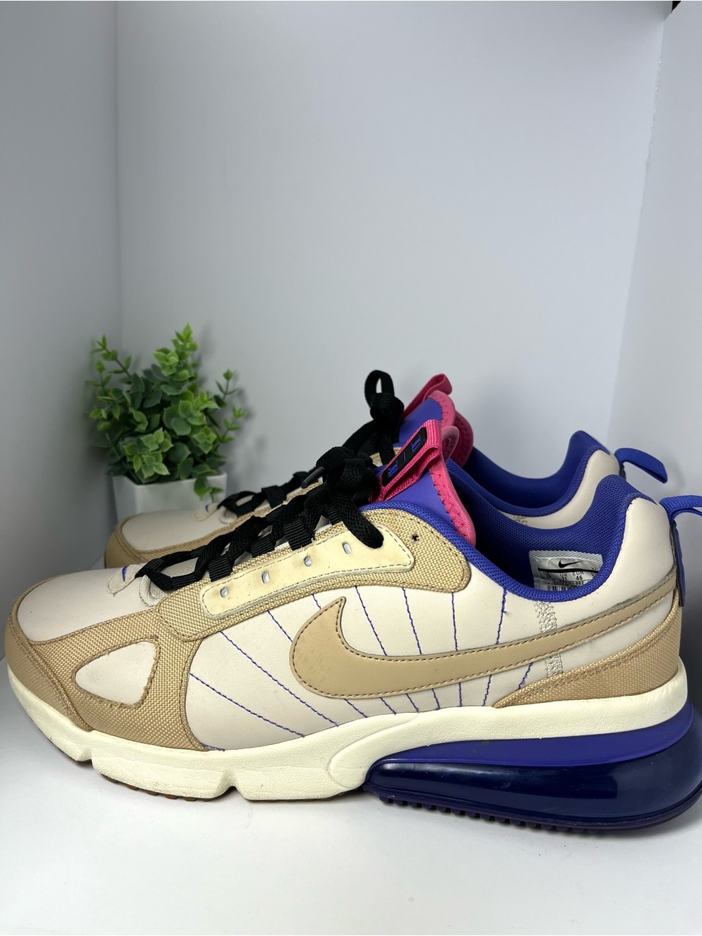 Nike Air Max 270 Futura AV2151-002 Men’s Size 12 Beige Purple Pink Sneakers